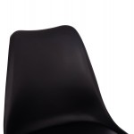 Καρέκλα Gast pp-pu σε μαύρη απόχρωση με ξύλινο πόδι σε φυσική απόχρωση 47x56,6x83