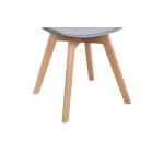 Καρέκλα Gast pp-pu σε γκρι απόχρωση με ξύλινο πόδι σε φυσική απόχρωση 47x56,6x83