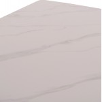 Τραπέζι Rav λευκό μαρμάρου sintered stone-μαύρο μέταλλο 120x70x75