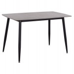 Τραπέζι Rav γκρι μαρμάρου sintered stone-μαύρο μέταλλο 120x70x75