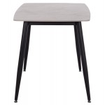 Τραπέζι Rav γκρι μαρμάρου sintered stone-μαύρο μέταλλο 120x70x75