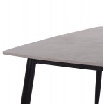 Τραπέζι Rav γκρι μαρμάρου sintered stone-μαύρο μέταλλο 120x70x75