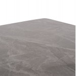 Τραπέζι Rav γκρι μαρμάρου sintered stone-μαύρο μέταλλο 140x80x75