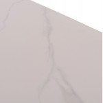 Τραπέζι Rav λευκό μαρμάρου sintered stone-μαύρο μέταλλο 160x90x75