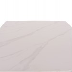 Τραπέζι Rav λευκό μαρμάρου sintered stone-μαύρο μέταλλο 160x90x75