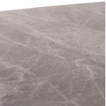 Τραπέζι Rav γκρι μαρμάρου sintered stone-μαύρο μέταλλο 160x90x75