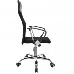 Καρέκλα γραφείου Lila II με ύφασμα mesh σε μαύρη απόχρωση 61x59x109.5-123