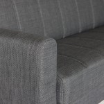 Καναπές-κρεβάτι με αποθηκευτικό χώρο τριθέσιος Milos γκρι ύφασμα 210x78x85