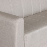 Καναπές-κρεβάτι με αποθηκευτικό χώρο τριθέσιος Milos μπεζ-γκρι ύφασμα 210x78x85