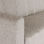 Καναπές-κρεβάτι με αποθηκευτικό χώρο διθέσιος Milos μπεζ-γκρι ύφασμα 148x78x85