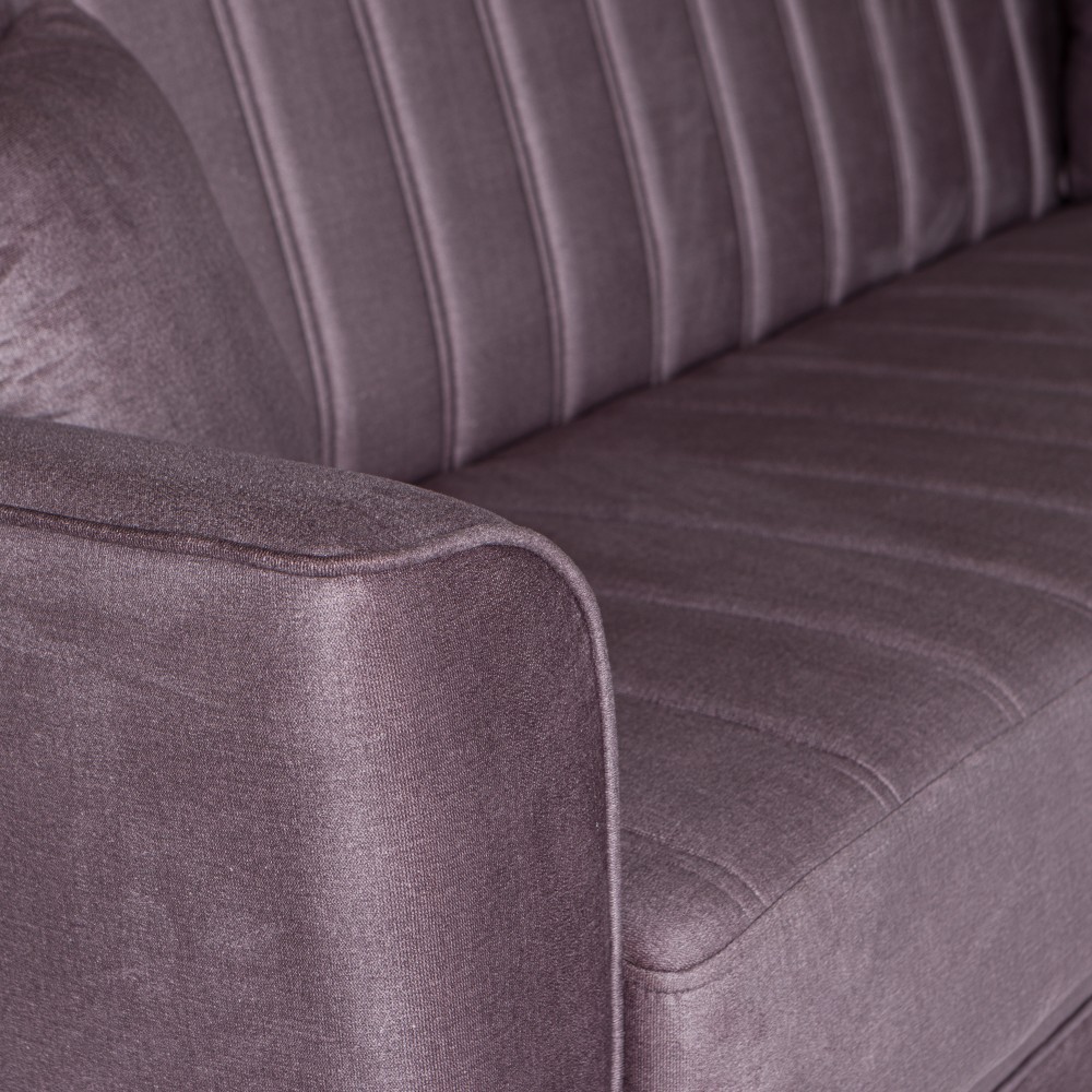 Καναπές-κρεβάτι με αποθηκευτικό χώρο τριθέσιος Anna γκρι σκούρο ύφασμα 227x85x97