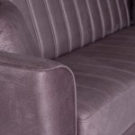 Καναπές-κρεβάτι με αποθηκευτικό χώρο τριθέσιος Anna γκρι σκούρο ύφασμα 227x85x97