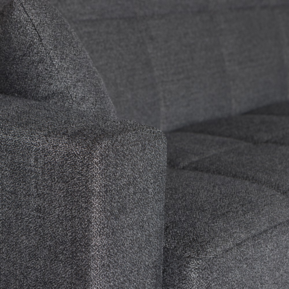 Καναπές-κρεβάτι Ferren με αποθηκευτικό χώρο τριθέσιος βαρέως τύπου γκρι σκούρο ύφασμα 223x85x97