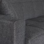 Καναπές-κρεβάτι Ferren με αποθηκευτικό χώρο τριθέσιος βαρέως τύπου γκρι σκούρο ύφασμα 223x85x97