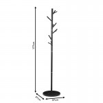 Καλόγερος ρούχων Tzina μέταλλο μαύρο Φ38x177