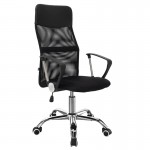 Καρέκλα γραφείου Lila ll με ύφασμα mesh σε μαύρη απόχρωση 61x59x109.5-123εκ