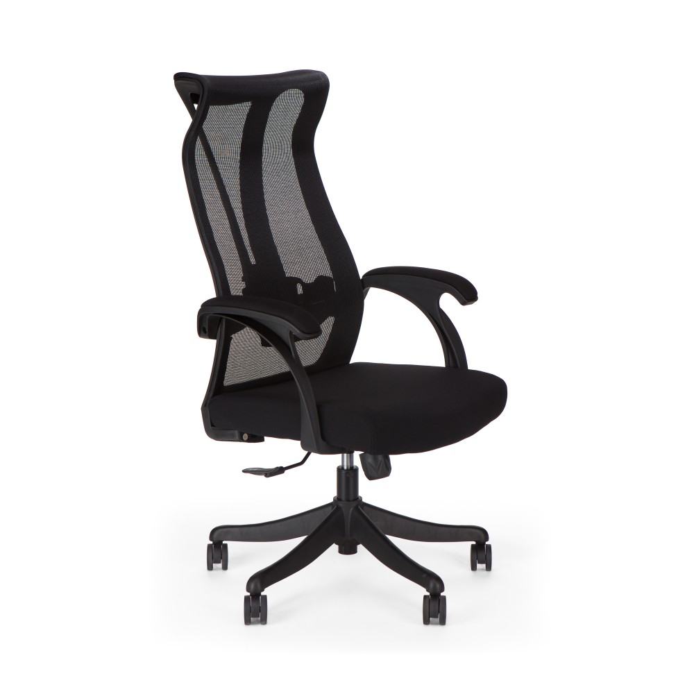 Καρέκλα γραφείου διευθυντή "MONE" ύφασμα mesh μαύρο 53x50x130