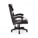 Καρέκλα γραφείου gaming William PU μαύρο-λευκό 60x59x108/118