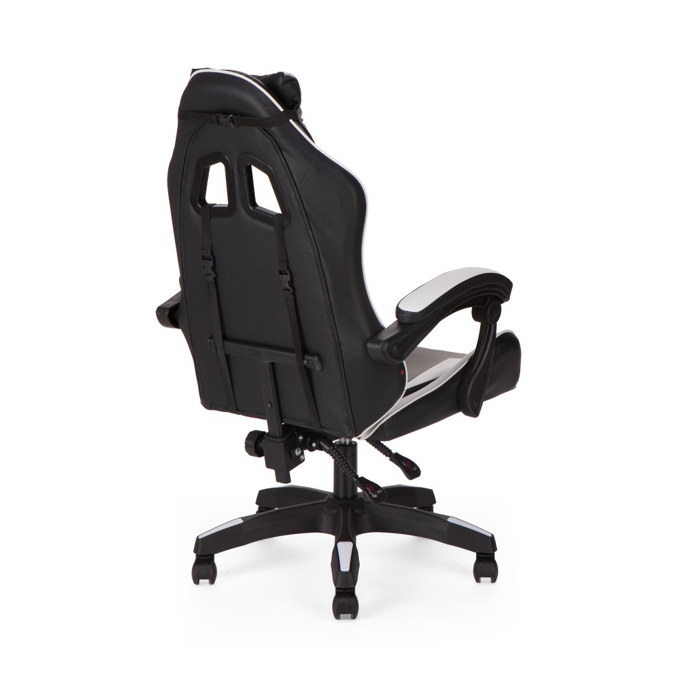 Καρέκλα γραφείου gaming William PU μαύρο-λευκό 60x59x108/118