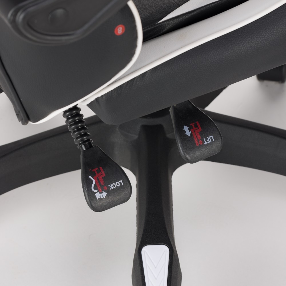 Καρέκλα γραφείου gaming William PU μαύρο-λευκό 60x59x108/118