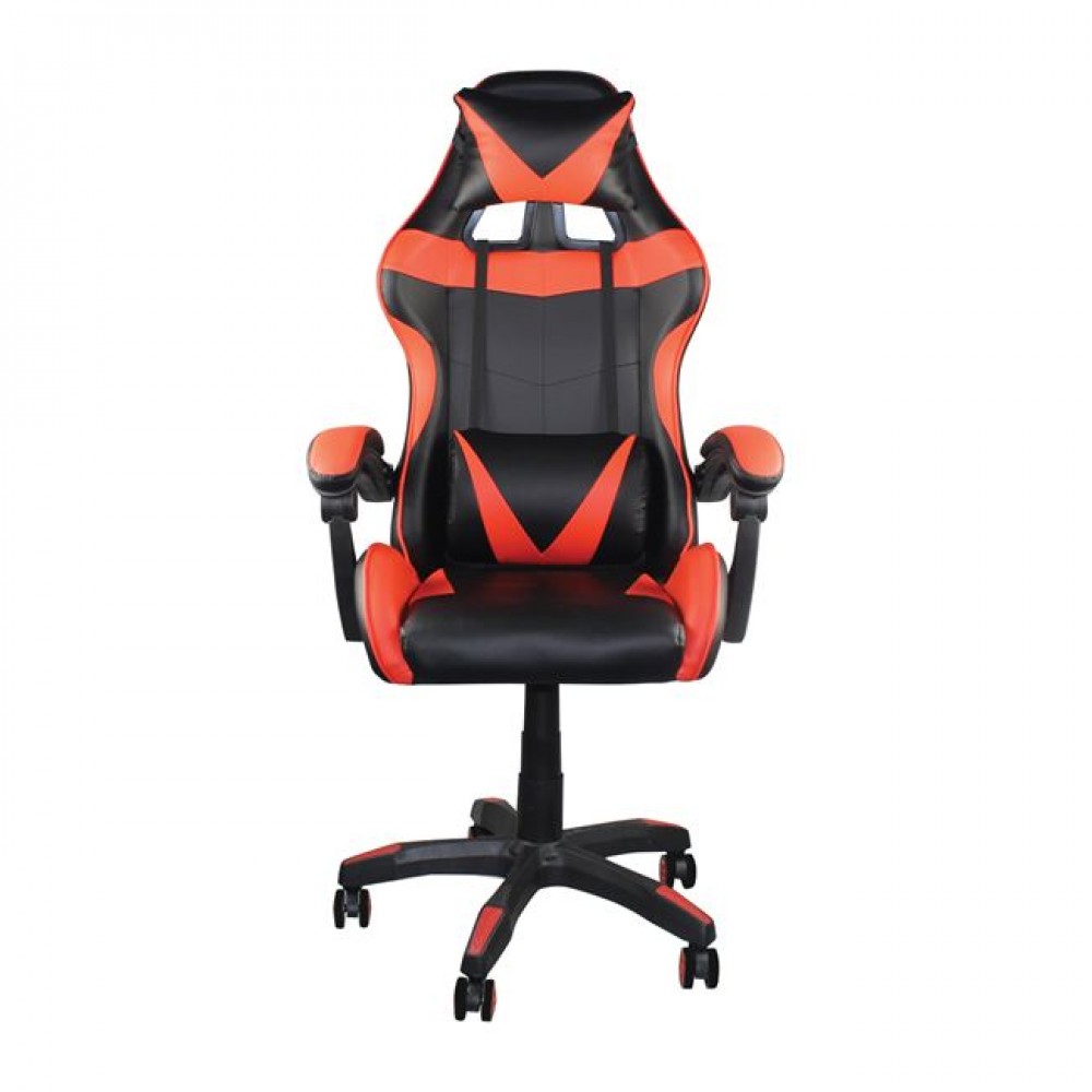 Καρέκλα γραφείου gaming William PU μαύρο-κόκκινο 60x59x108/118