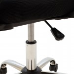 Καρέκλα γραφείου Lila με ανάκλιση ύφασμα mesh σε μπλε-μαύρη απόχρωση και βάση χρωμίου 60x48x85-95