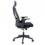 Καρέκλα γραφείου διευθυντή Andy ύφασμα mesh μαύρο 50x50x114/124