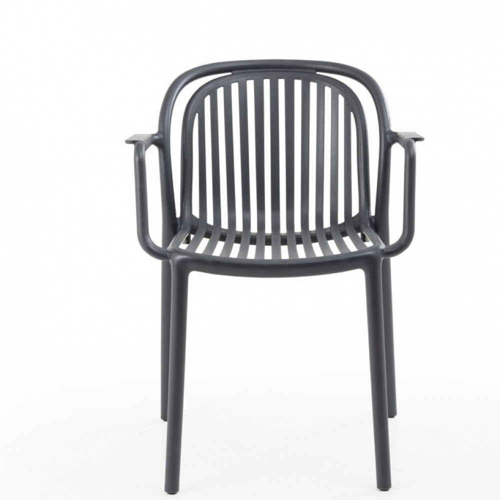 Πολυθρόνα Choho pp σε μαύρη απόχρωση 57x50x77