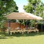 Κιόσκι πτυσσόμενο επαγγελματικό "Party" σε μπεζ χρώμα 3x6