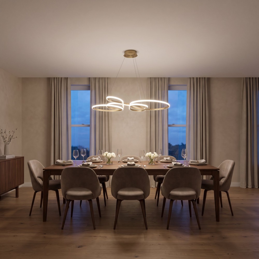 Φωτιστικό οροφής Giovanni led μέταλλο μπρονζε 70x30x70