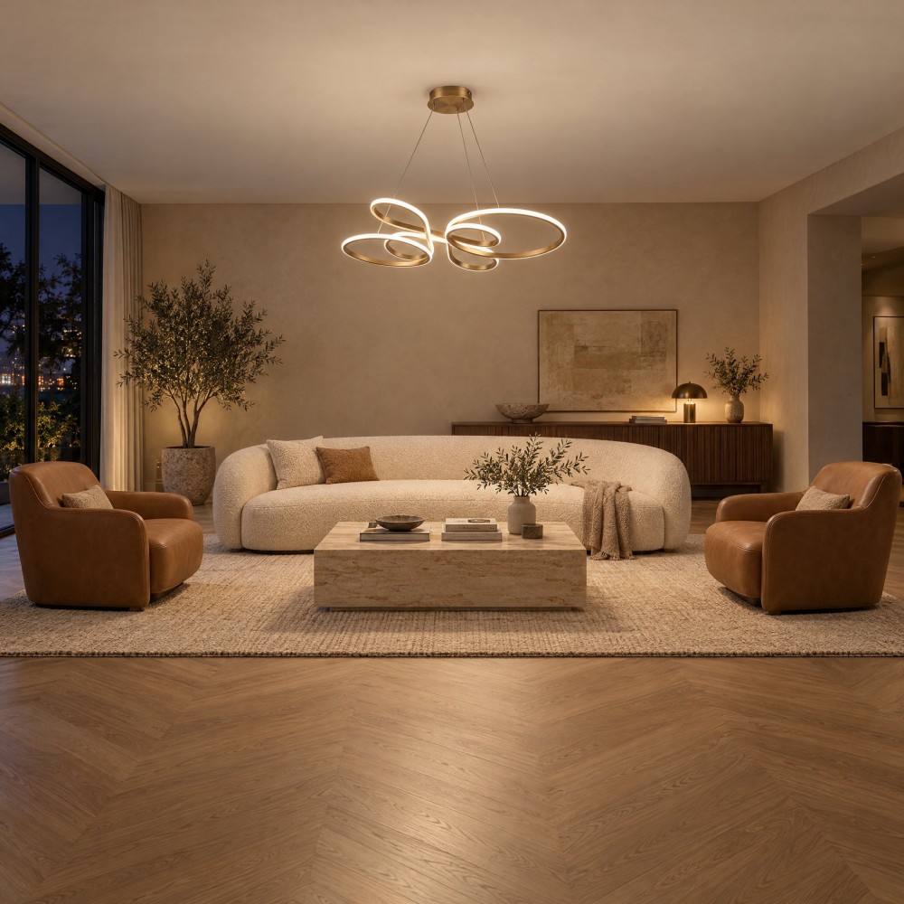 Φωτιστικό οροφής Giovanni led μέταλλο μπρονζε 70x30x70