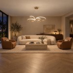 Φωτιστικό οροφής Giovanni led μέταλλο μπρονζε 70x30x70