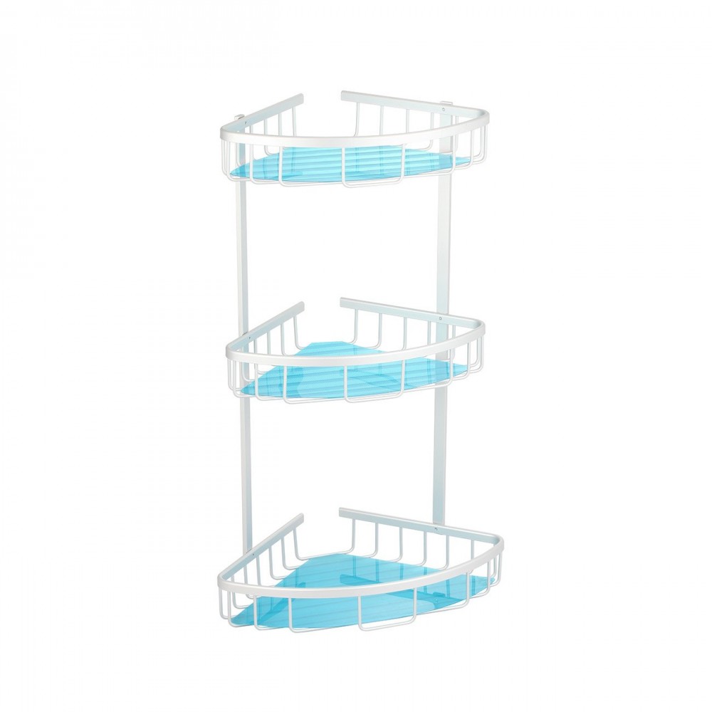 Εταζέρα τριώροφη γωνιακή από αλουμίνιο 36.5x26.5x59.3