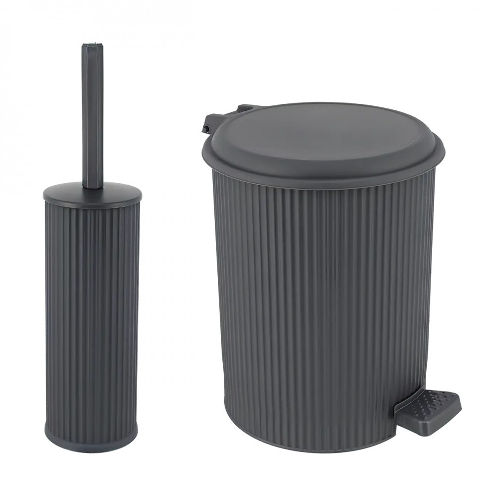 Σετ πεντάλ-πιγκάλ "ΝΟΣΤΑΛΓΙΑ" από πλαστικό σε χρώμα ανθρακί 7Lt