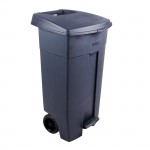 Κάδος απορριμμάτων πλαστικός με πεντάλ σε χρώμα γκρι 120lt