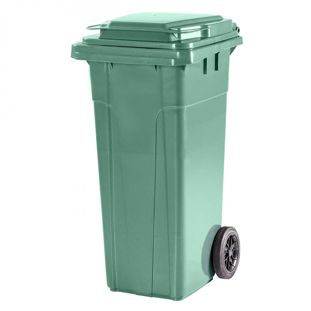 Κάδος απορριμμάτων πλαστικός σε χρώμα πράσινο 120lt