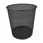 Καλάθι αχρήστων "SILVER" σε μαύρο χρώμα 26x26x28