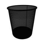 Καλάθι αχρήστων "SILVER" σε μαύρο χρώμα 26x26x28
