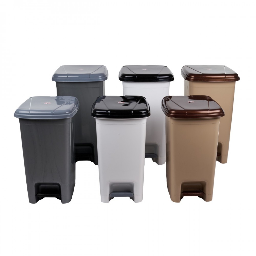 Κάδος πεντάλ "SLIM" σε γκρι χρώμα 60Lt 49x35,6x63,20