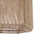 GloboStar® CAYMAN 00519 Boho Κρεμαστό Φωτιστικό Οροφής Μονόφωτο 1 x E27 AC220-240V IP20 - Φ40 x Υ40cm - Μπεζ Λεπτό Σχοινί Τριχιά Πλέγμα - 5 Χρόνια Εγγύηση