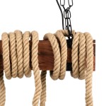 GloboStar® VIKING 00607 Vintage Κρεμαστό Φωτιστικό Οροφής Πολύφωτο 10 x E27 Σκούρο Καφέ Μεταλλικό Ξύλινο Ράγα Μ108 x Π11 x Υ96cm έως Y220cm max