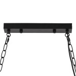 GloboStar® VIKING 00607 Vintage Κρεμαστό Φωτιστικό Οροφής Πολύφωτο 10 x E27 Σκούρο Καφέ Μεταλλικό Ξύλινο Ράγα Μ108 x Π11 x Υ96cm έως Y220cm max