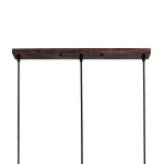GloboStar® TRIANGLE 00623 Μοντέρνο Κρεμαστό Φωτιστικό Οροφής Τρίφωτο 3 x E27 Χάλκινο Μεταλλικό Πλέγμα Μ70 x Π22 x Y130cm