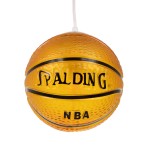 GloboStar® SPALDING NBA 00645 Μοντέρνο Κρεμαστό Παιδικό Φωτιστικό Οροφής Μονόφωτο 1 x E27 Πορτοκαλί Γυάλινο Φ18 x Υ18cm