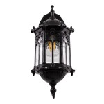 GloboStar® DARCY 00657 Vintage Φωτιστικό Τοίχου Απλίκα Μονόφωτο Μαύρο Μεταλλικό Πλέγμα Φ15.5 x Y34.5cm