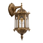 GloboStar® DARCY 00658 Vintage Φωτιστικό Τοίχου Απλίκα Μονόφωτο Μπρούτζινο Μεταλλικό Πλέγμα Φ15.5 x Y34.5cm