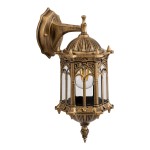 GloboStar® DARCY 00658 Vintage Φωτιστικό Τοίχου Απλίκα Μονόφωτο Μπρούτζινο Μεταλλικό Πλέγμα Φ15.5 x Y34.5cm