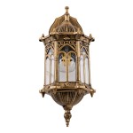 GloboStar® DARCY 00658 Vintage Φωτιστικό Τοίχου Απλίκα Μονόφωτο Μπρούτζινο Μεταλλικό Πλέγμα Φ15.5 x Y34.5cm