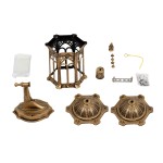 GloboStar® DARCY 00658 Vintage Φωτιστικό Τοίχου Απλίκα Μονόφωτο Μπρούτζινο Μεταλλικό Πλέγμα Φ15.5 x Y34.5cm