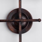 GloboStar® PIPING 00665 Vintage Industrial Επιτοίχιο Φωτιστικό Πολύφωτο Χάλκινο Μεταλλικό Πλέγμα Μ66 x Π9.5 x Υ49cm